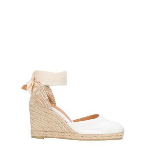 Castaner Women 'Carina' White And Beige Canvas Closed-Toe Espadrilles Woman